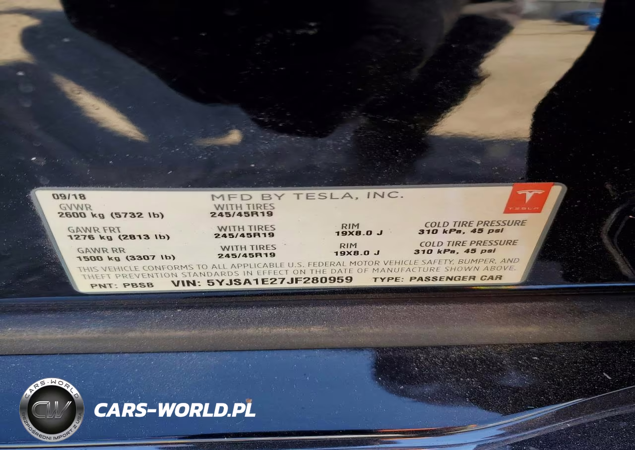 2018 Tesla Model S VIN:5YJSA1E27JF280959 - 12