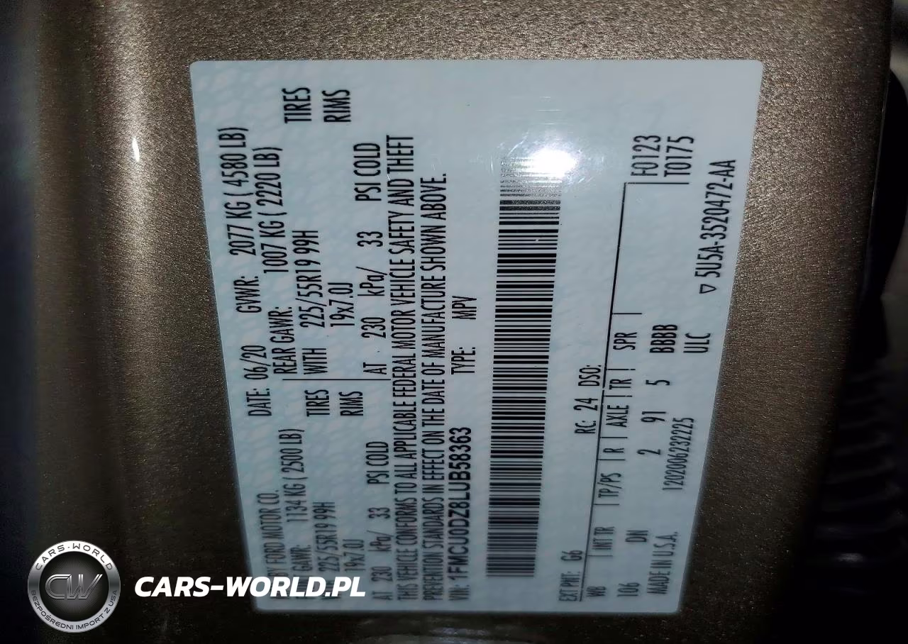 2020 Ford Escape Titanium VIN:1FMCU0DZ8LUB58363 - 13
