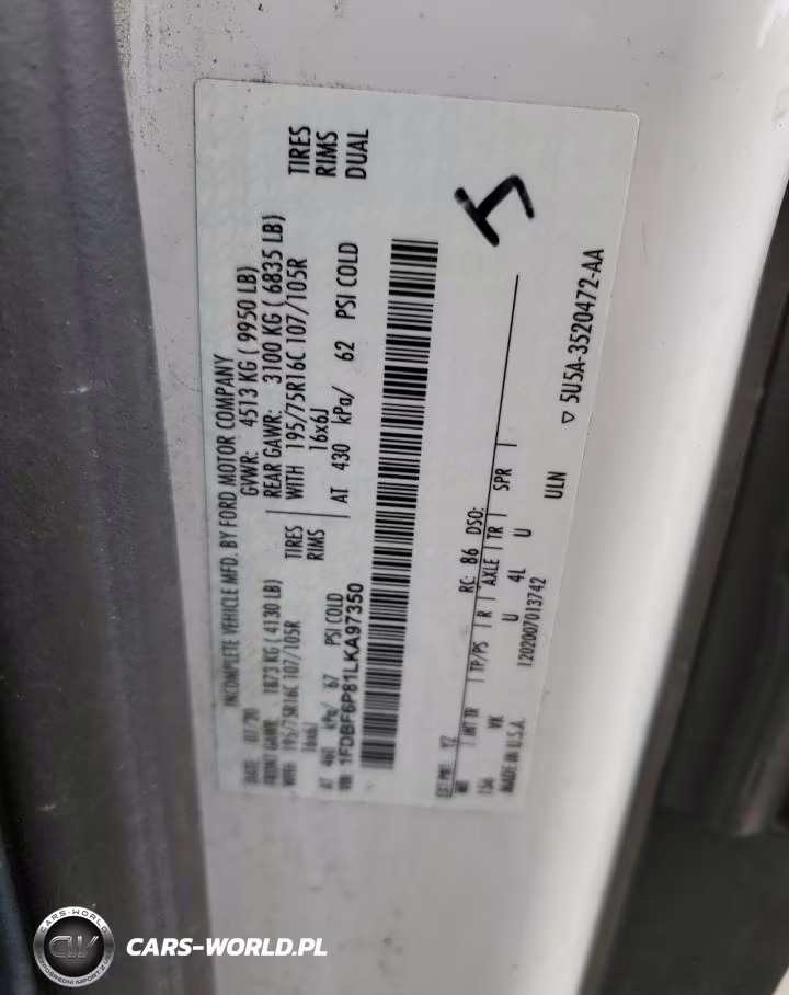 2020 Ford Transit T-350 Hd VIN:1FDBF6P81LKA97350 - 13