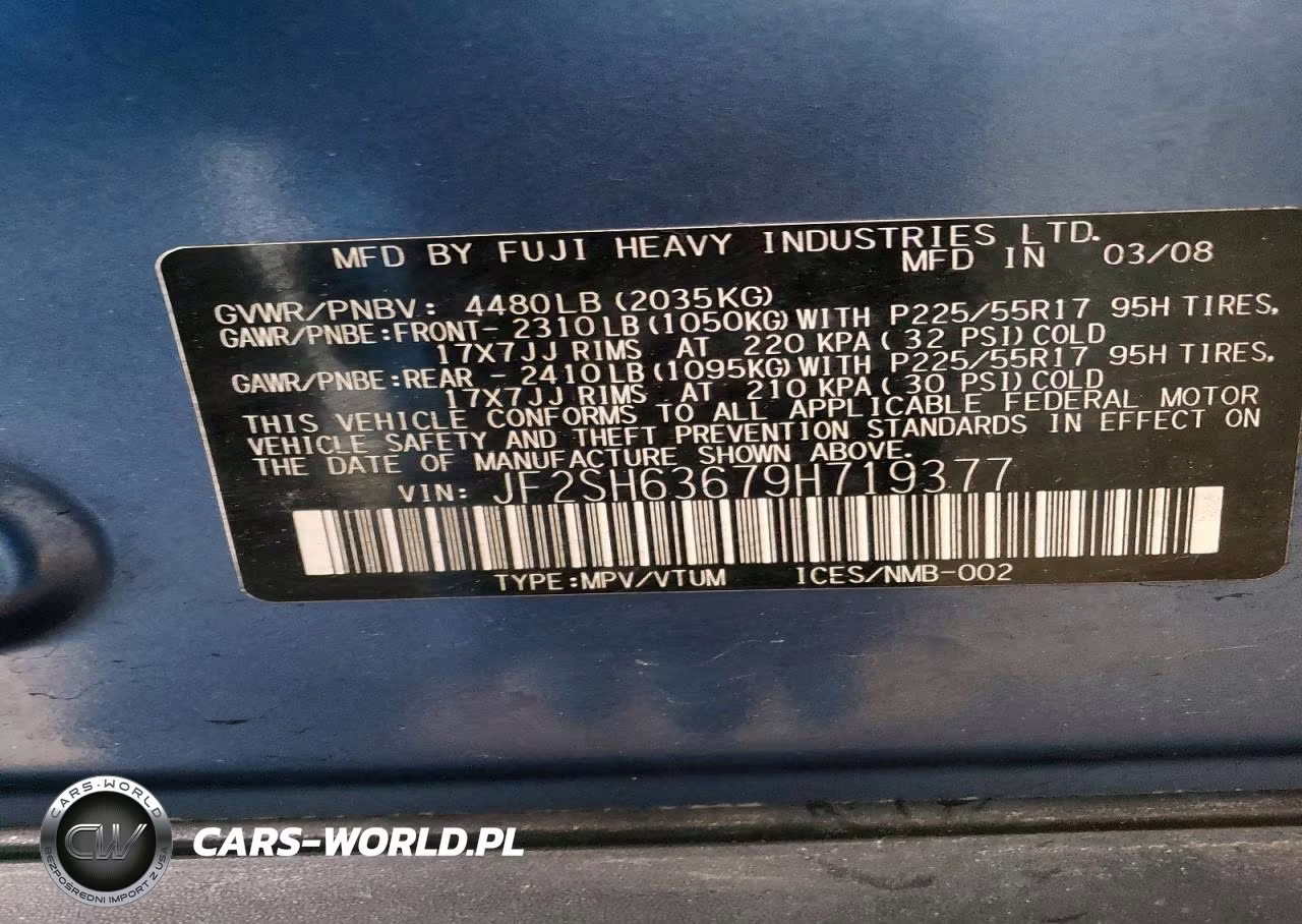 2009 Subaru Forester 2.5X Premium VIN:JF2SH63679H719377 - 13
