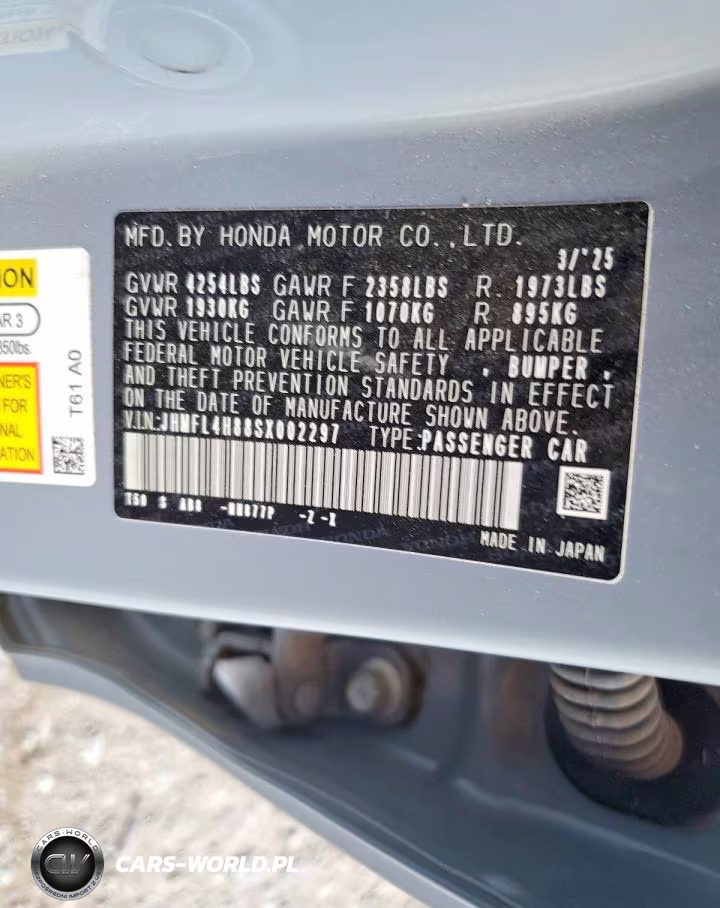2025 Honda Civic Sport VIN:JHMFL4H88SX002297 - 13
