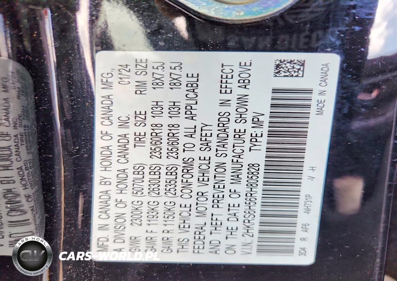 2024 Honda Cr-V Sport VIN:2HKRS6H56RH805828 - 13