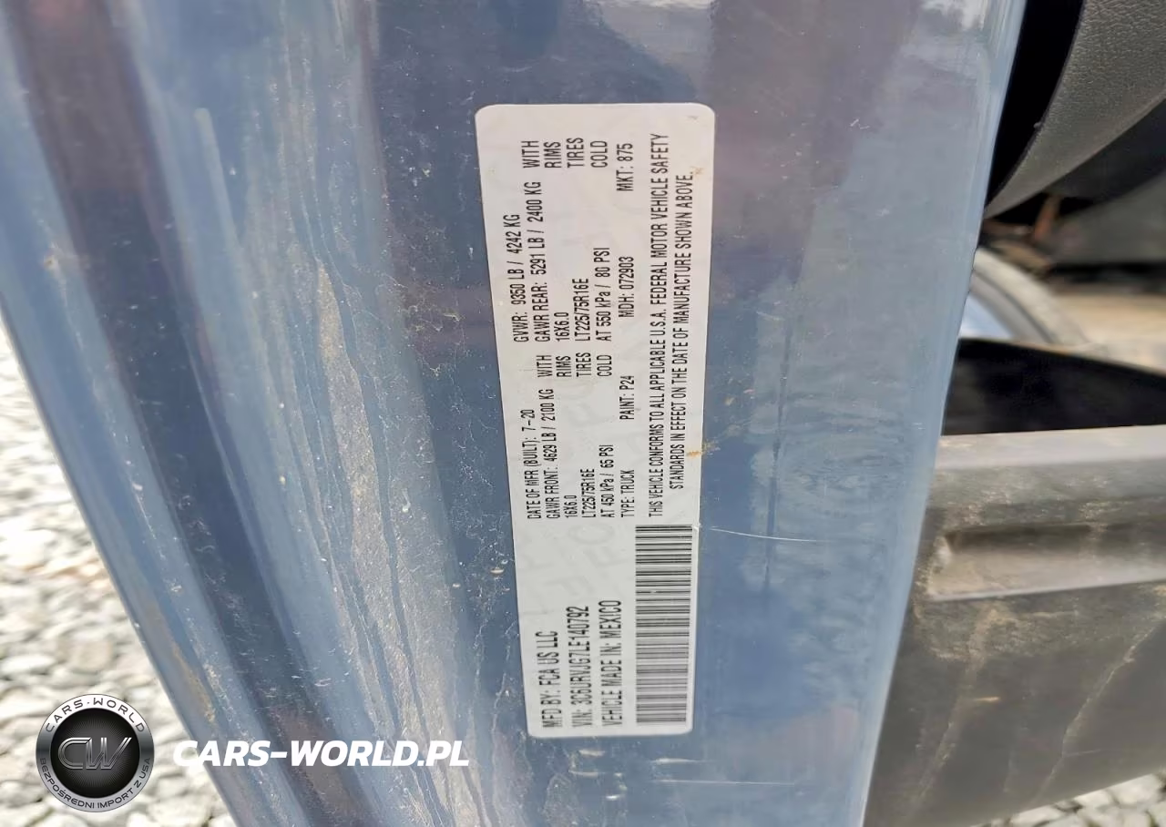 2020 Ram Promaster 3500 3500 High VIN:3C6URVJG7LE140792 - 13