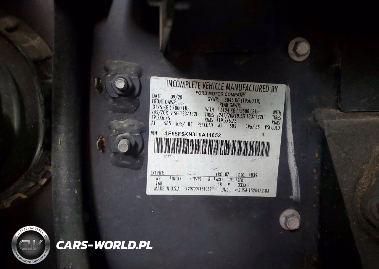 2020 Ford F59 Delivery Truck VIN:1F65F5KN3L0A11852 - 13