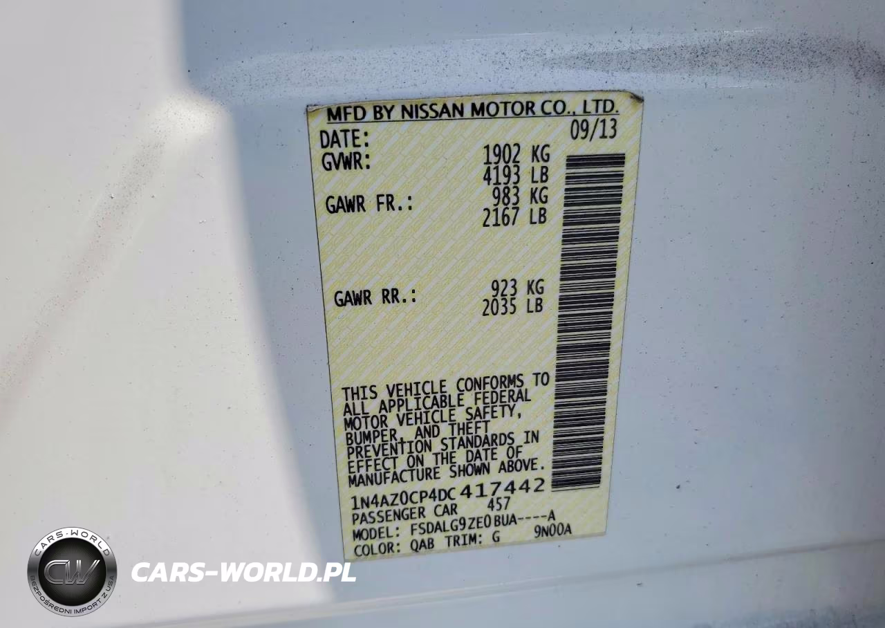 2013 Nissan Leaf S VIN:1N4AZ0CP4DC417442 - 12