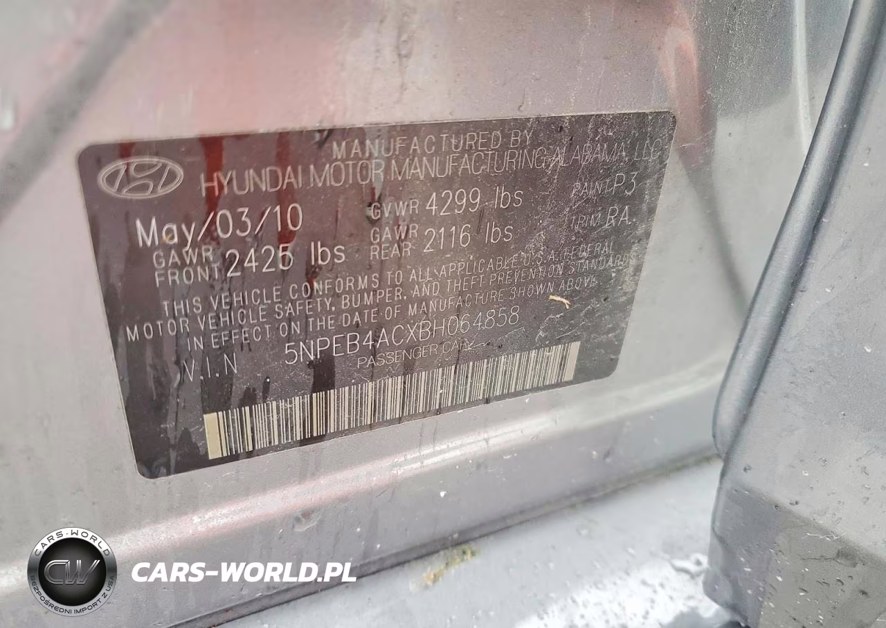 2011 Hyundai Sonata Gls VIN:5NPEB4ACXBH064858 - 12