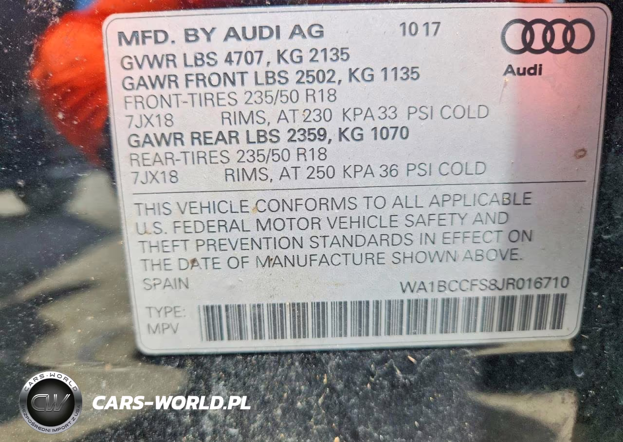 2018 Audi Q3 Premium VIN:WA1BCCFS8JR016710 - 12