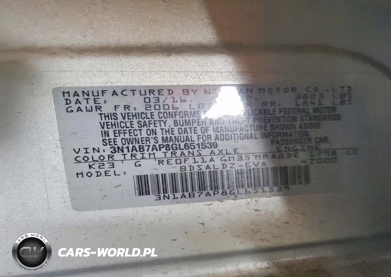 2016 Nissan Sentra Sv VIN:3N1AB7AP8GL651539 - 12