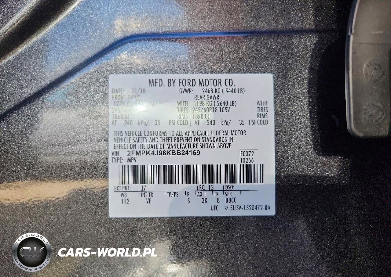 2019 Ford Edge Sel VIN:2FMPK4J98KBB24169 - 14