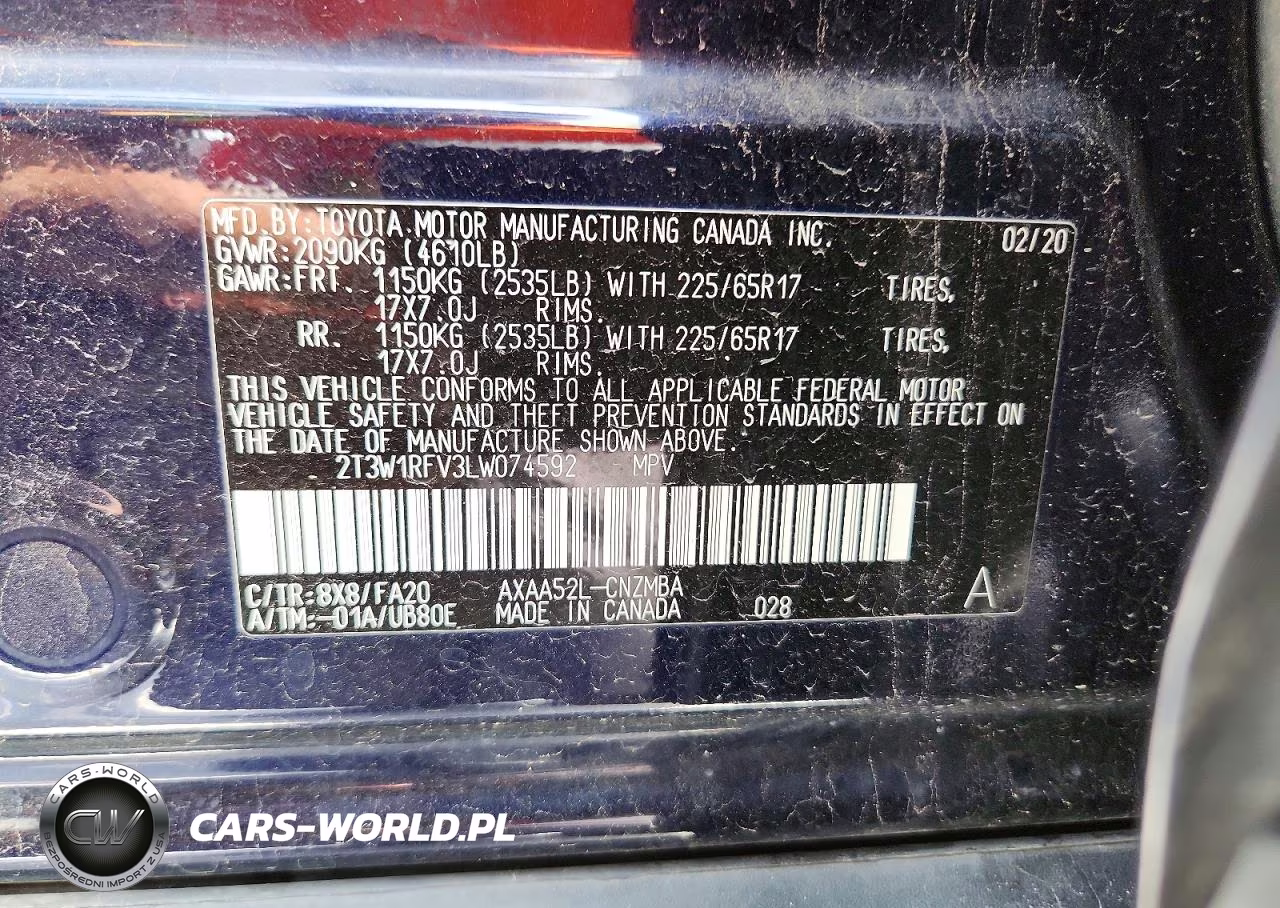 2020 Toyota Rav4 Xle VIN:2T3W1RFV3LW074592 - 13