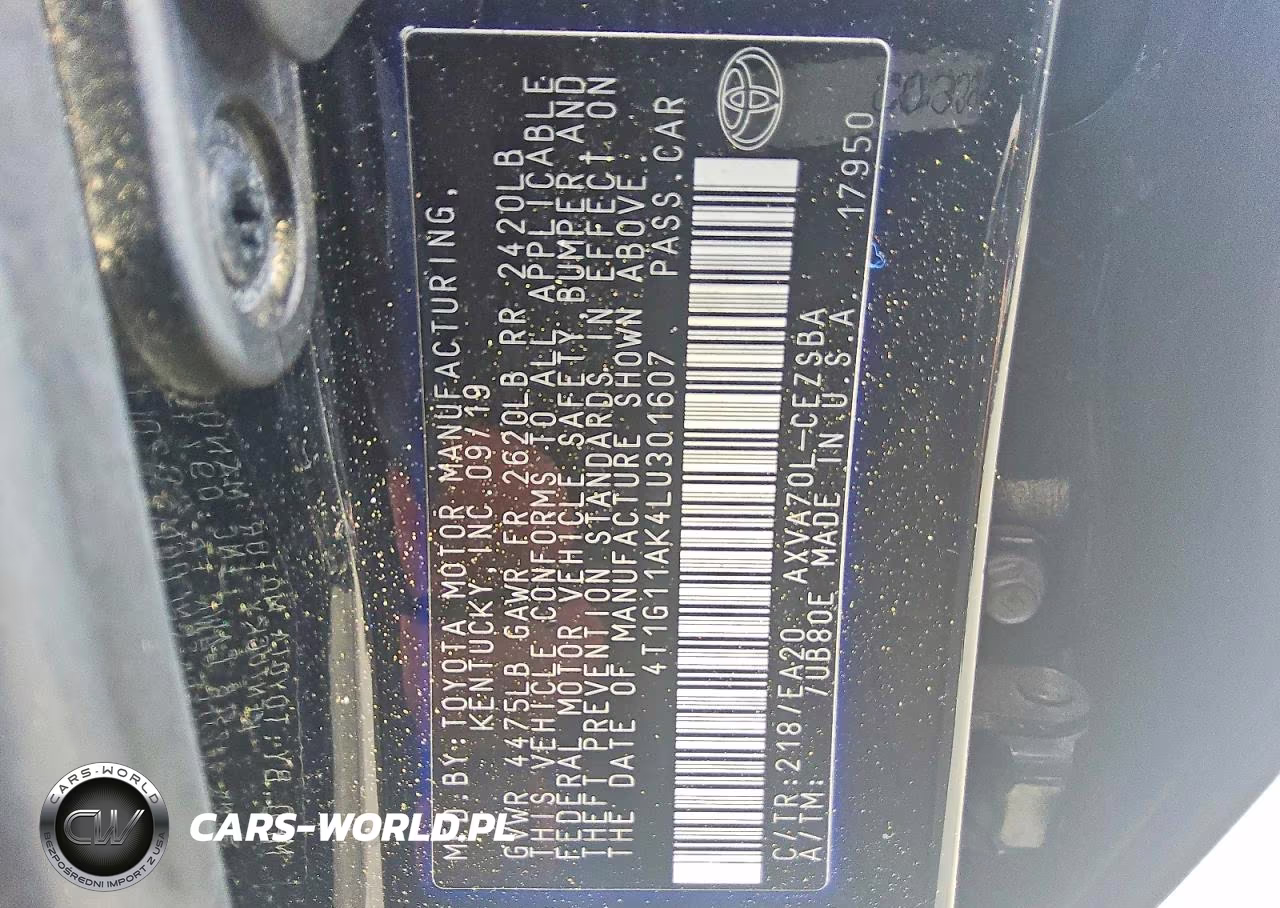 2020 Toyota Camry Se VIN:4T1G11AK4LU301607 - 12