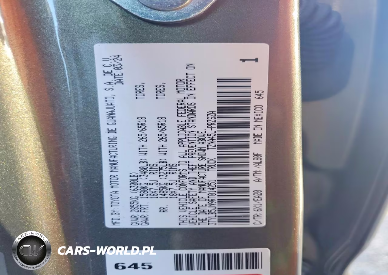 2024 Toyota Tacoma Sr5 VIN:3TYLB5JN9RT014251 - 12