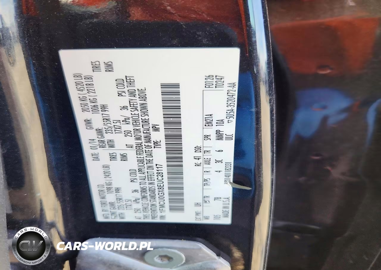 2014 Ford Escape Se VIN:1FMCU0GX8EUC28117 - 13