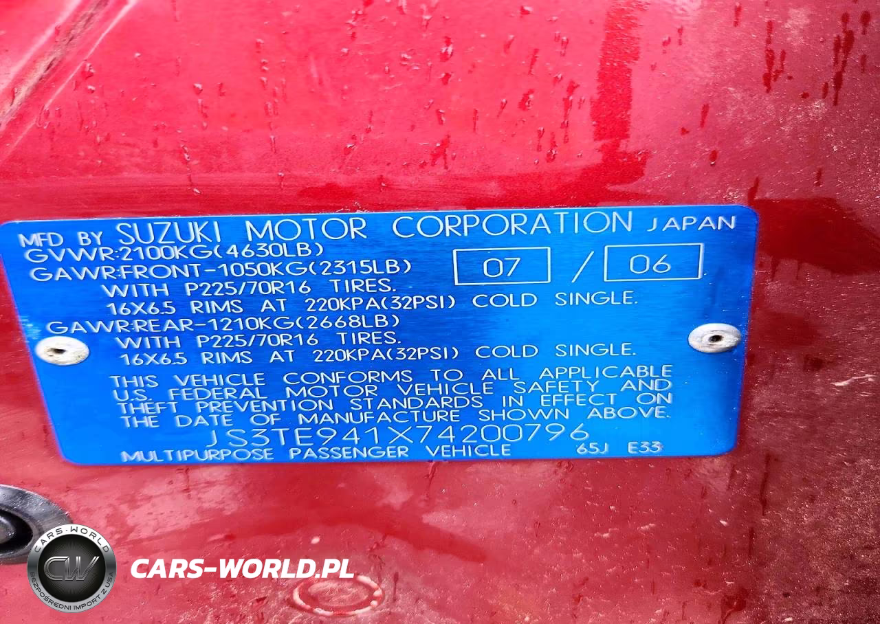 2007 Suzuki Grand Vitara VIN:JS3TE941X74200796 - 13