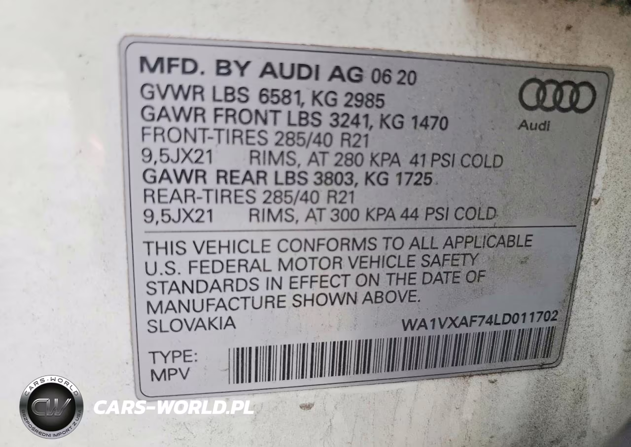 2020 Audi Q7 Prestige VIN:WA1VXAF74LD011702 - 13