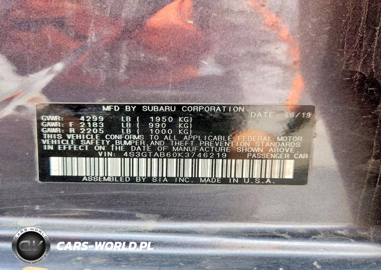 2019 Subaru Impreza VIN:4S3GTAB60K3746219 - 12