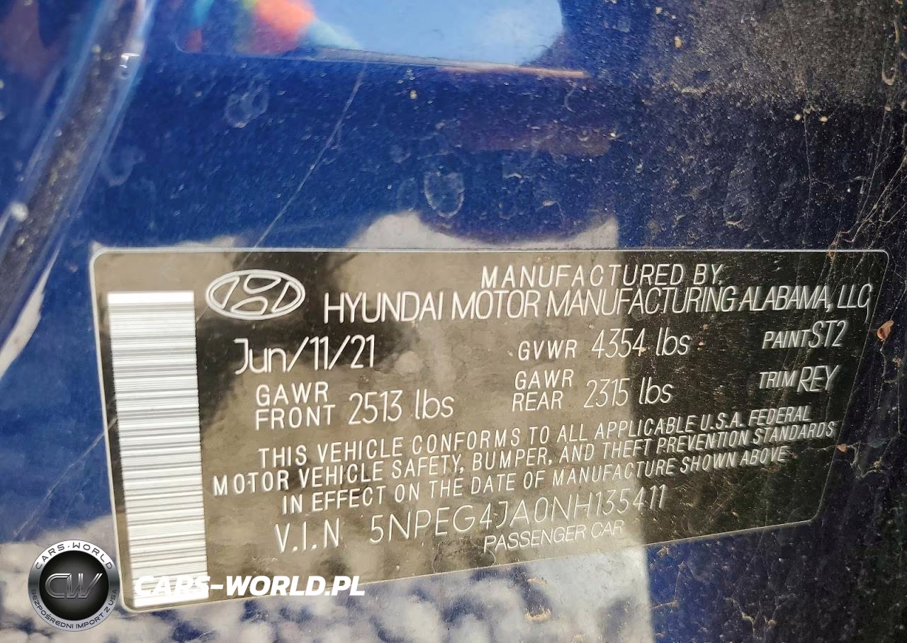 2022 Hyundai Sonata Se VIN:5NPEG4JA0NH135411 - 12