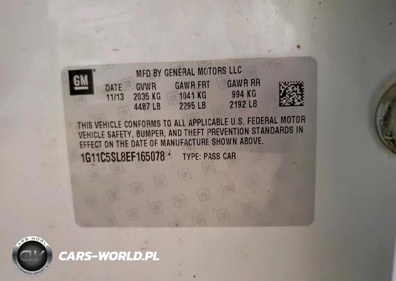 2014 Chevrolet Malibu 1Lt VIN:1G11C5SL8EF165078 - 12