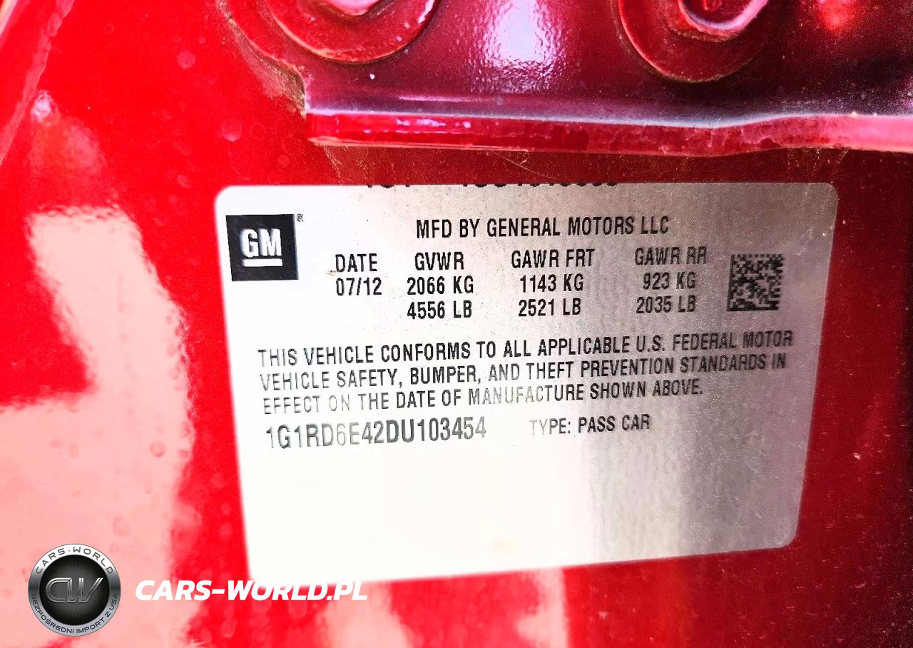2013 Chevrolet Volt VIN:1G1RD6E42DU103454 - 12