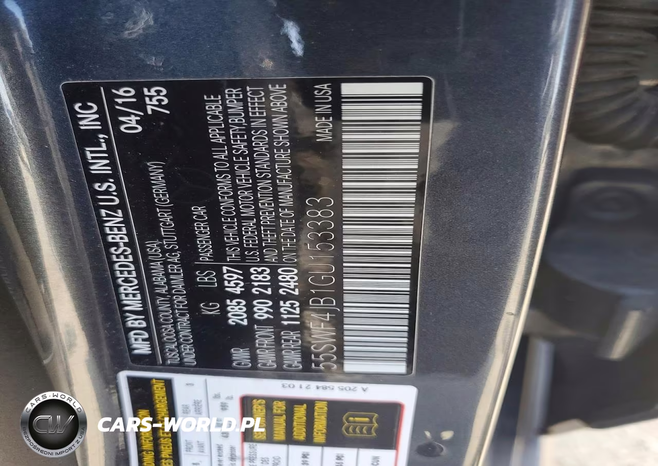 2016 Mercedes-Benz C 300 VIN:55SWF4JB1GU153383 - 12