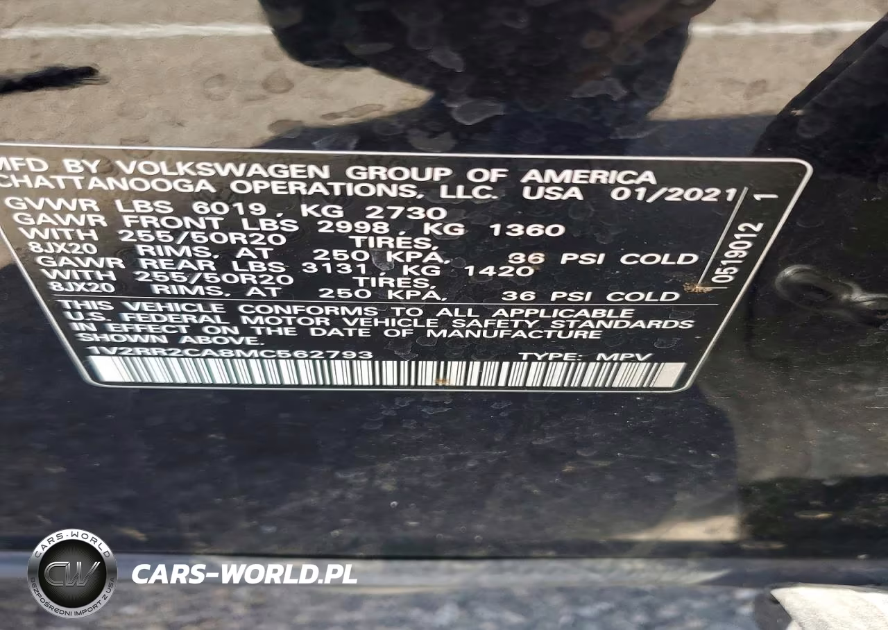 2021 Volkswagen Atlas Se VIN:1V2RR2CA8MC562793 - 13