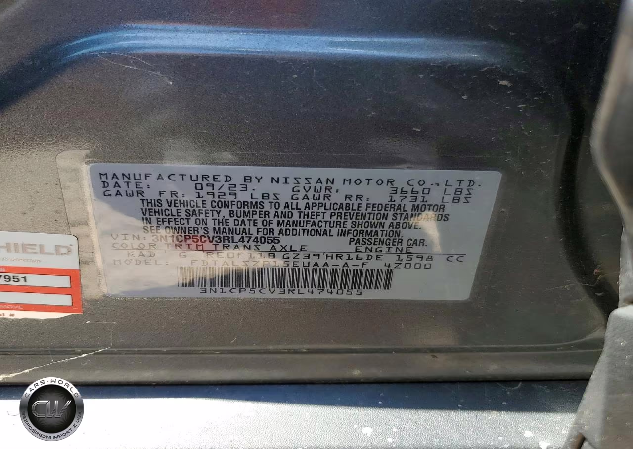 2024 Nissan Kicks Sv VIN:3N1CP5CV3RL474055 - 12