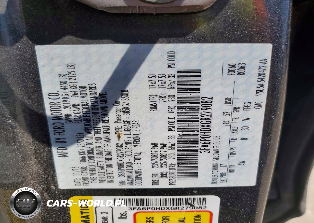 2016 Ford Fusion Se VIN:3FA6P0HDXGR279082 - 12