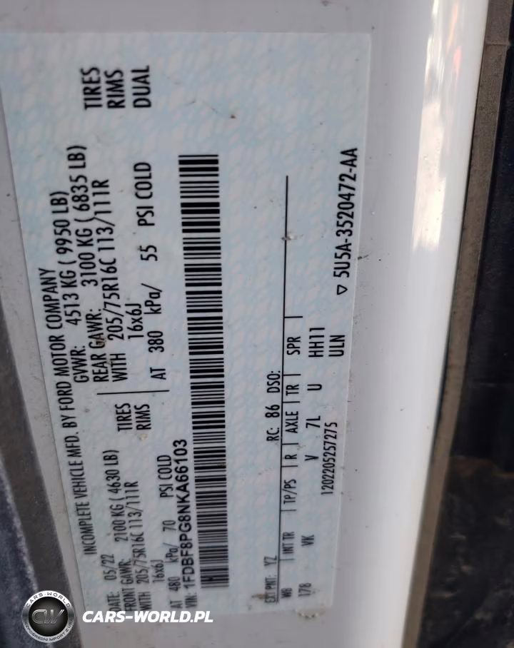 2022 Ford Transit T-350 Hd VIN:1FDBF8PG8NKA66103 - 13