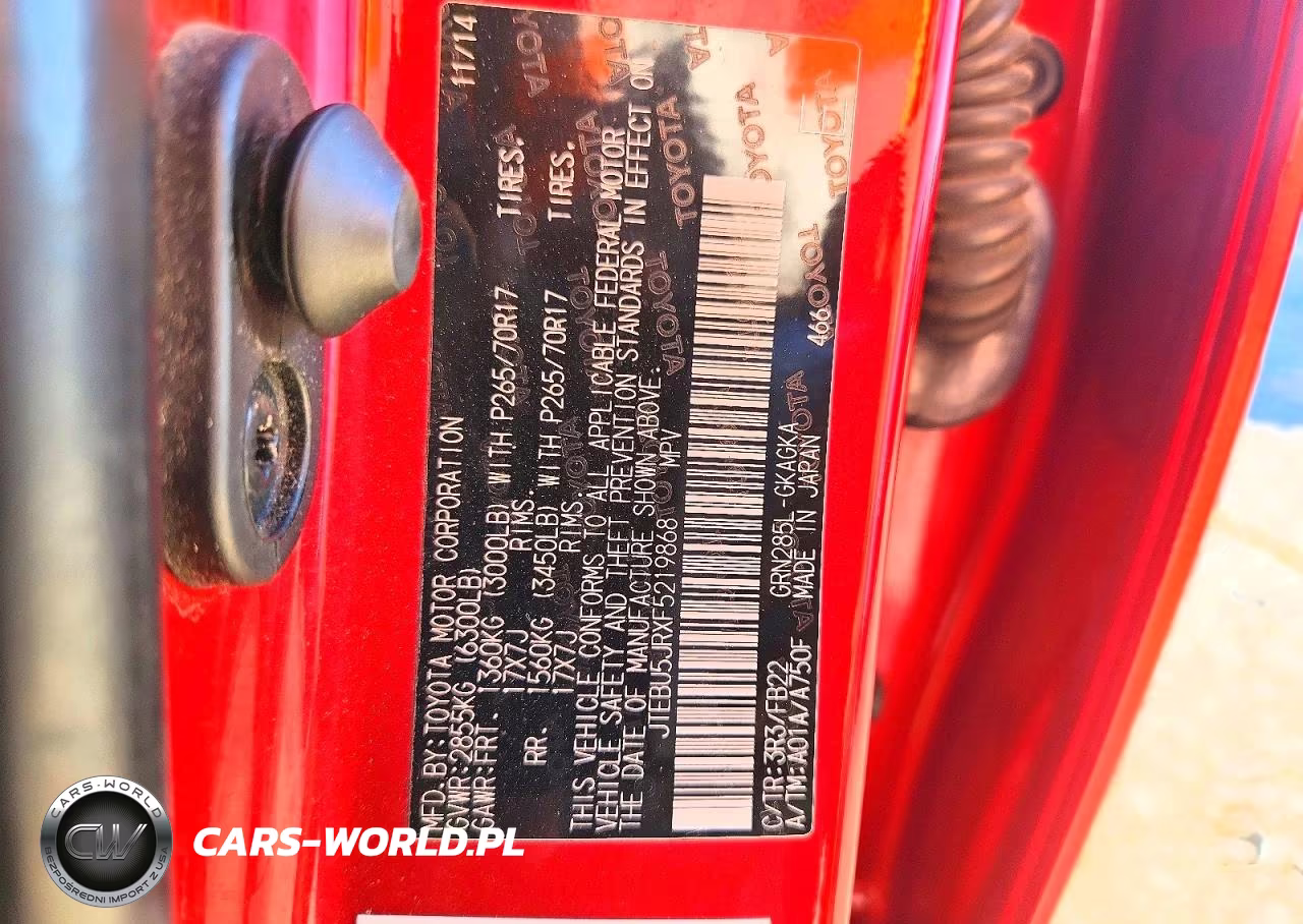 2015 Toyota 4Runner Sr5 VIN:JTEBU5JRXF5219868 - 12