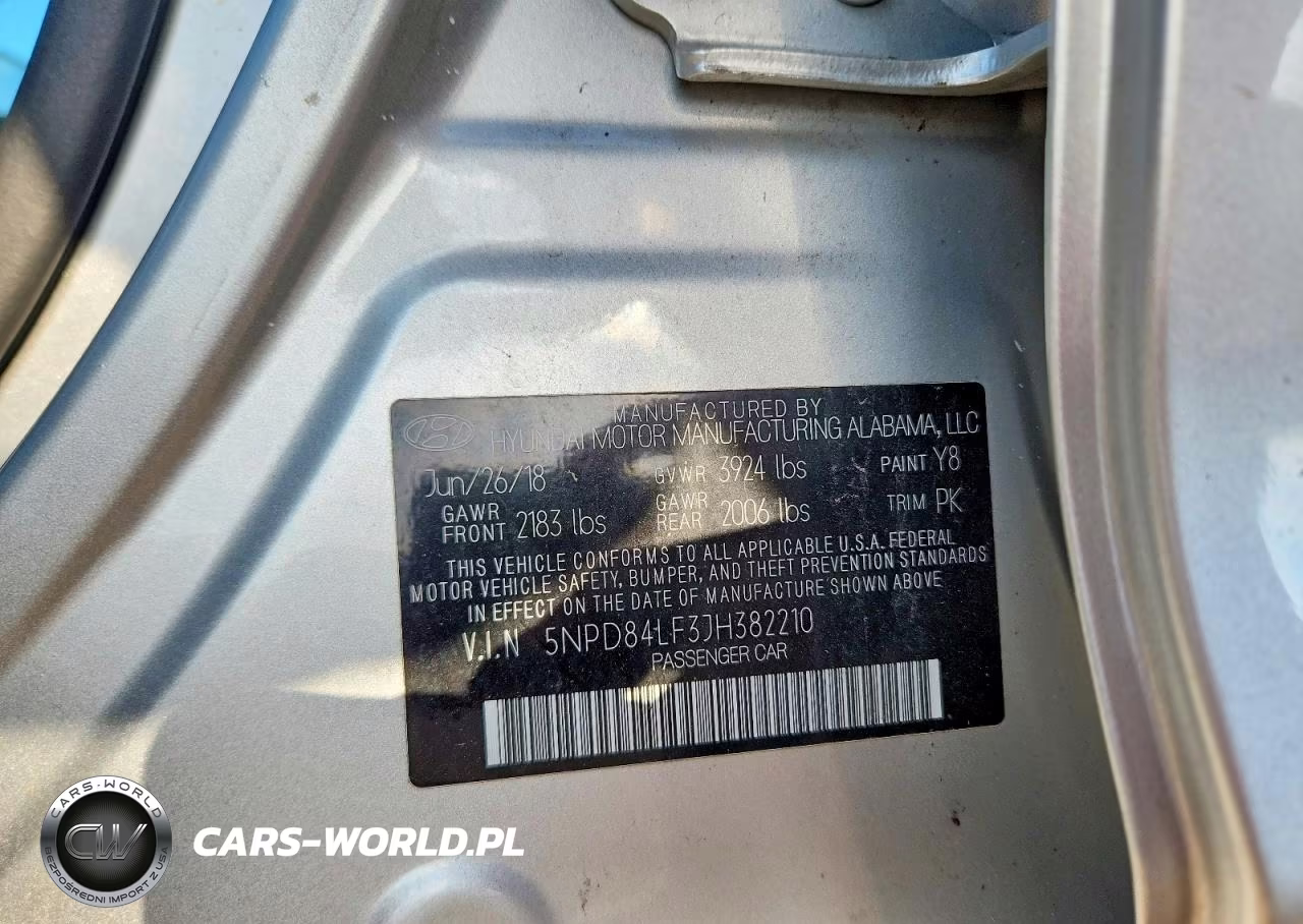 2018 Hyundai Elantra Sel VIN:5NPD84LF3JH382210 - 12