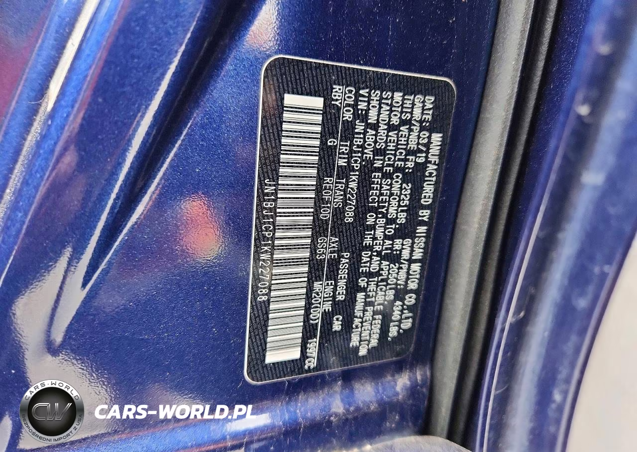 2019 Nissan Rogue Sport S VIN:JN1BJ1CP1KW227088 - 12