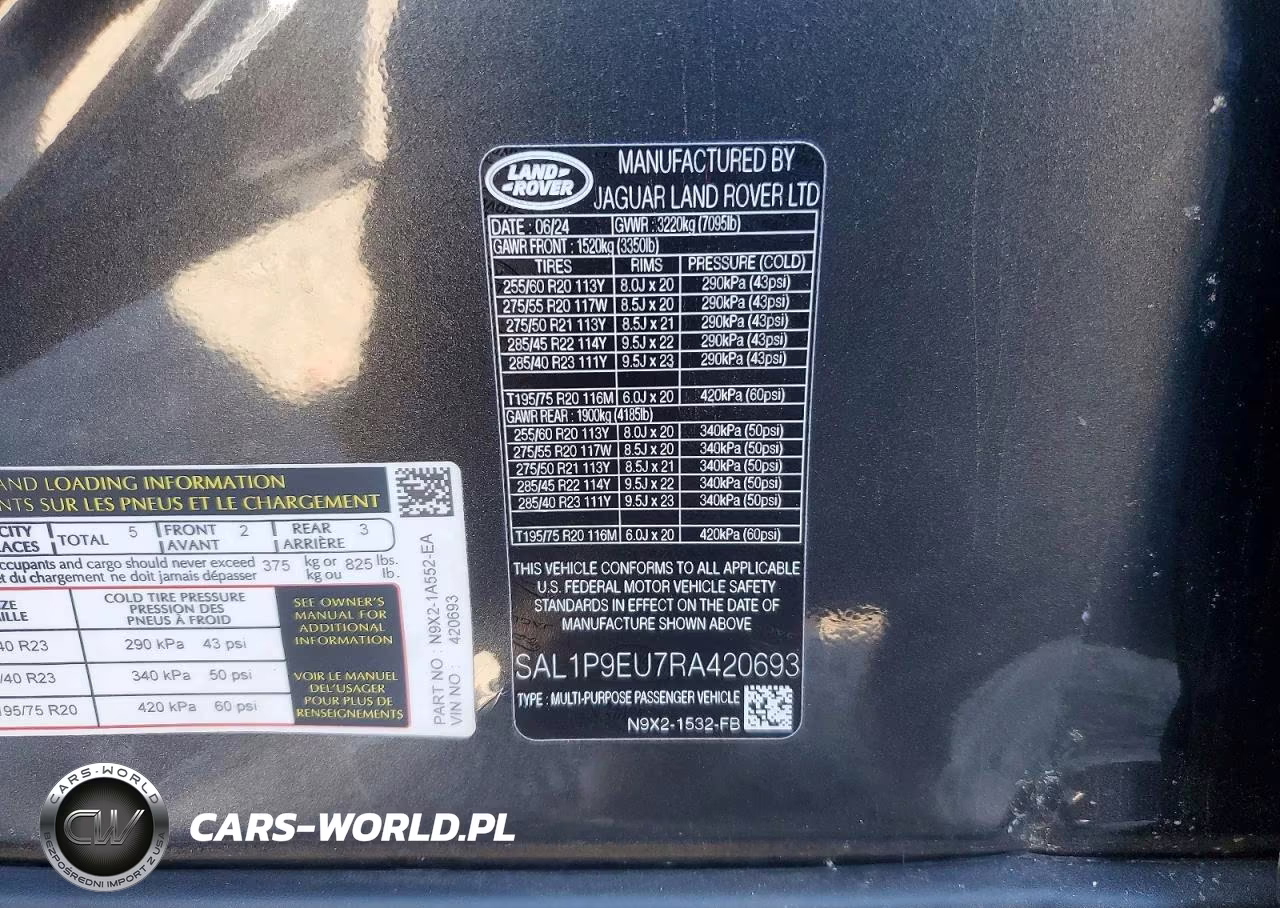 2024 Land Rover Range Rover Sport VIN:SAL1P9EU7RA420693 - 14