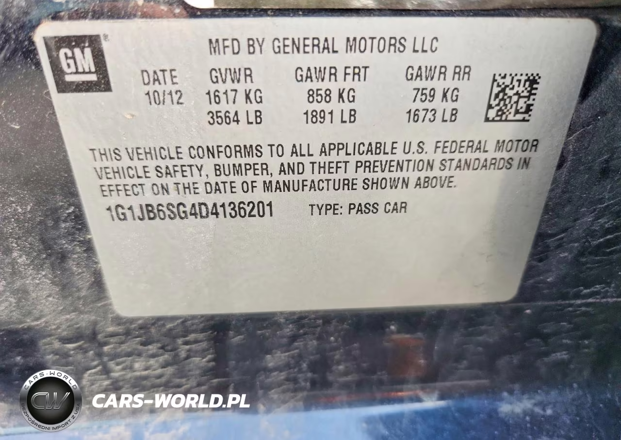 2013 Chevrolet Sonic Ls VIN:1G1JB6SG4D4136201 - 12