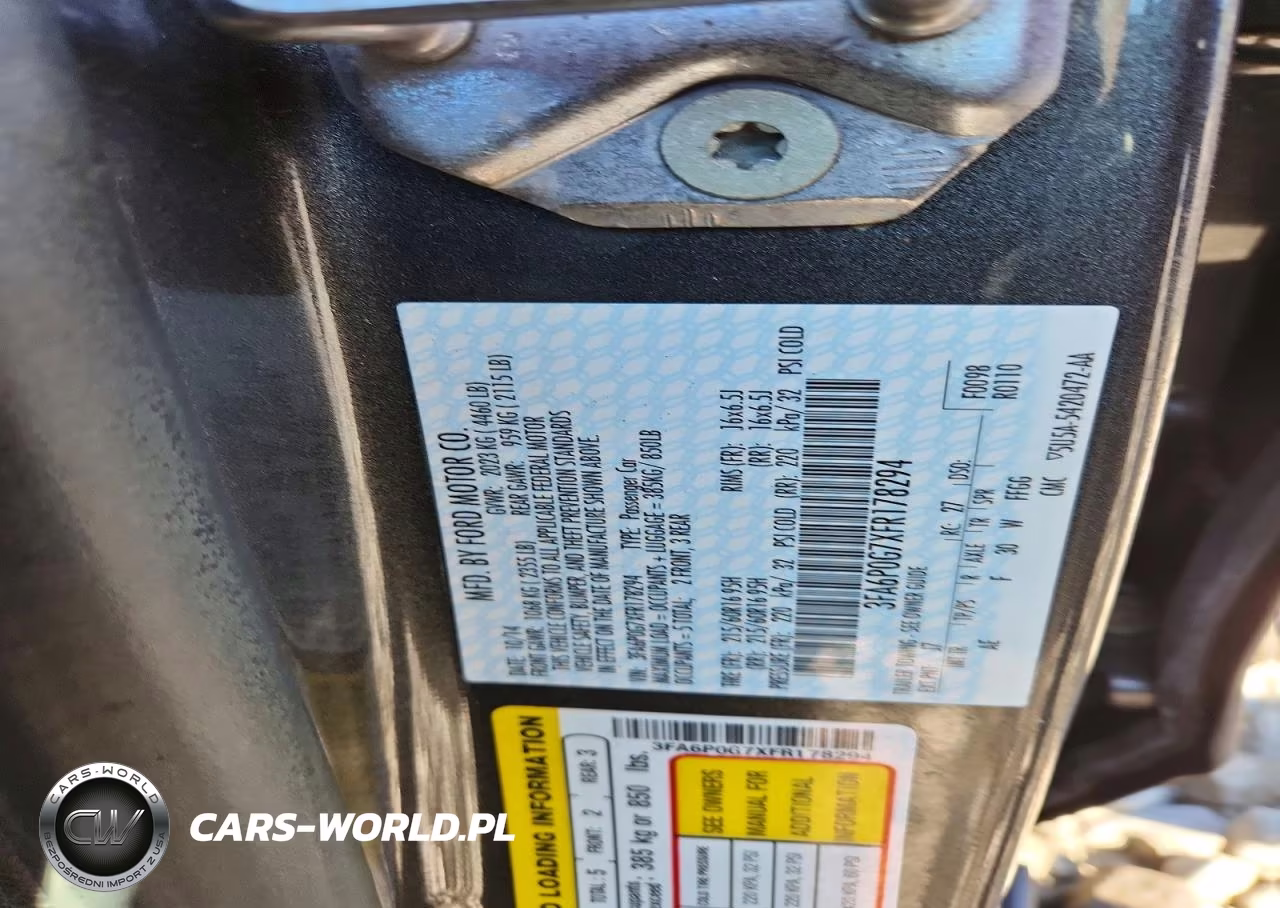 2015 Ford Fusion S VIN:3FA6P0G7XFR178294 - 12