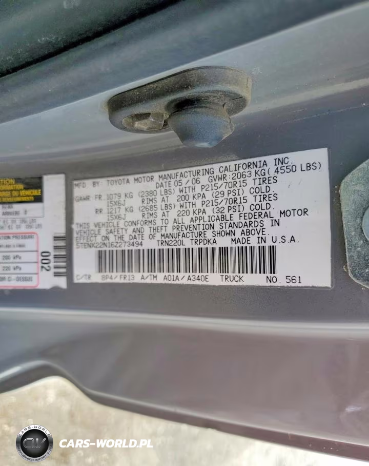 2006 Toyota Tacoma Base VIN:5TENX22N16Z273494 - 12