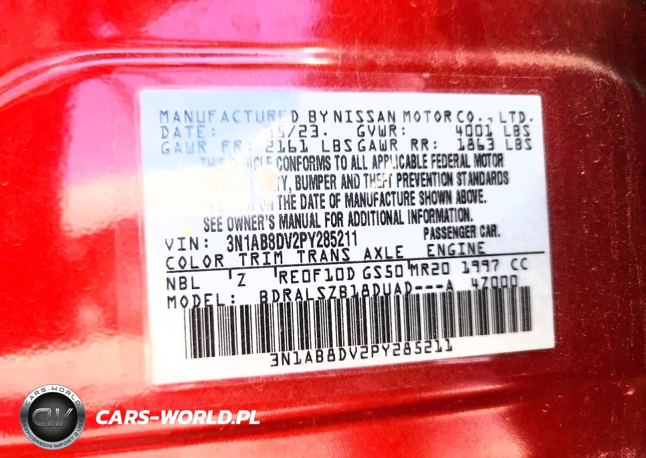 2023 Nissan Sentra Sr VIN:3N1AB8DV2PY285211 - 12