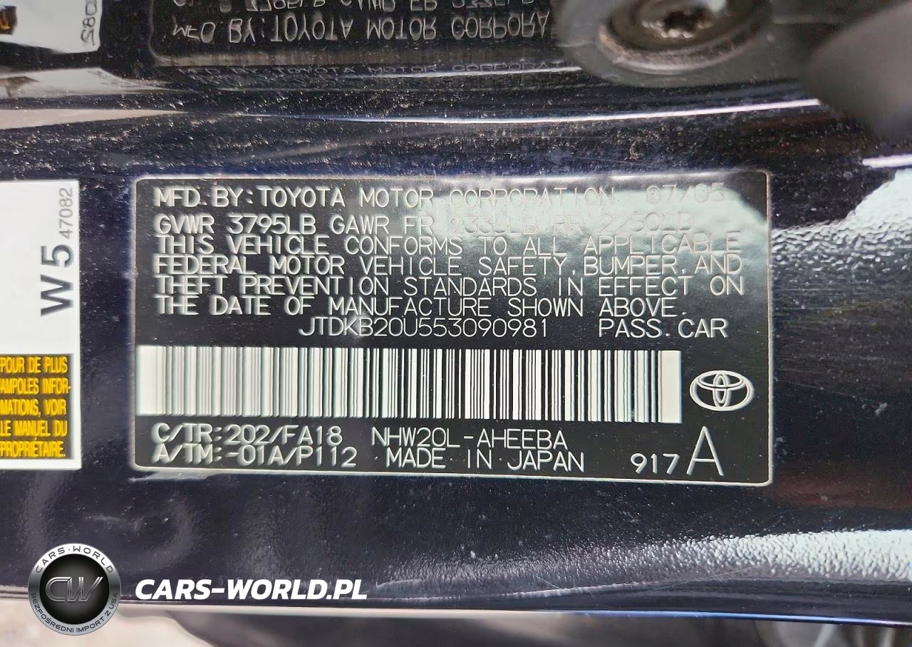 2005 Toyota Prius VIN:JTDKB20U553090981 - 13