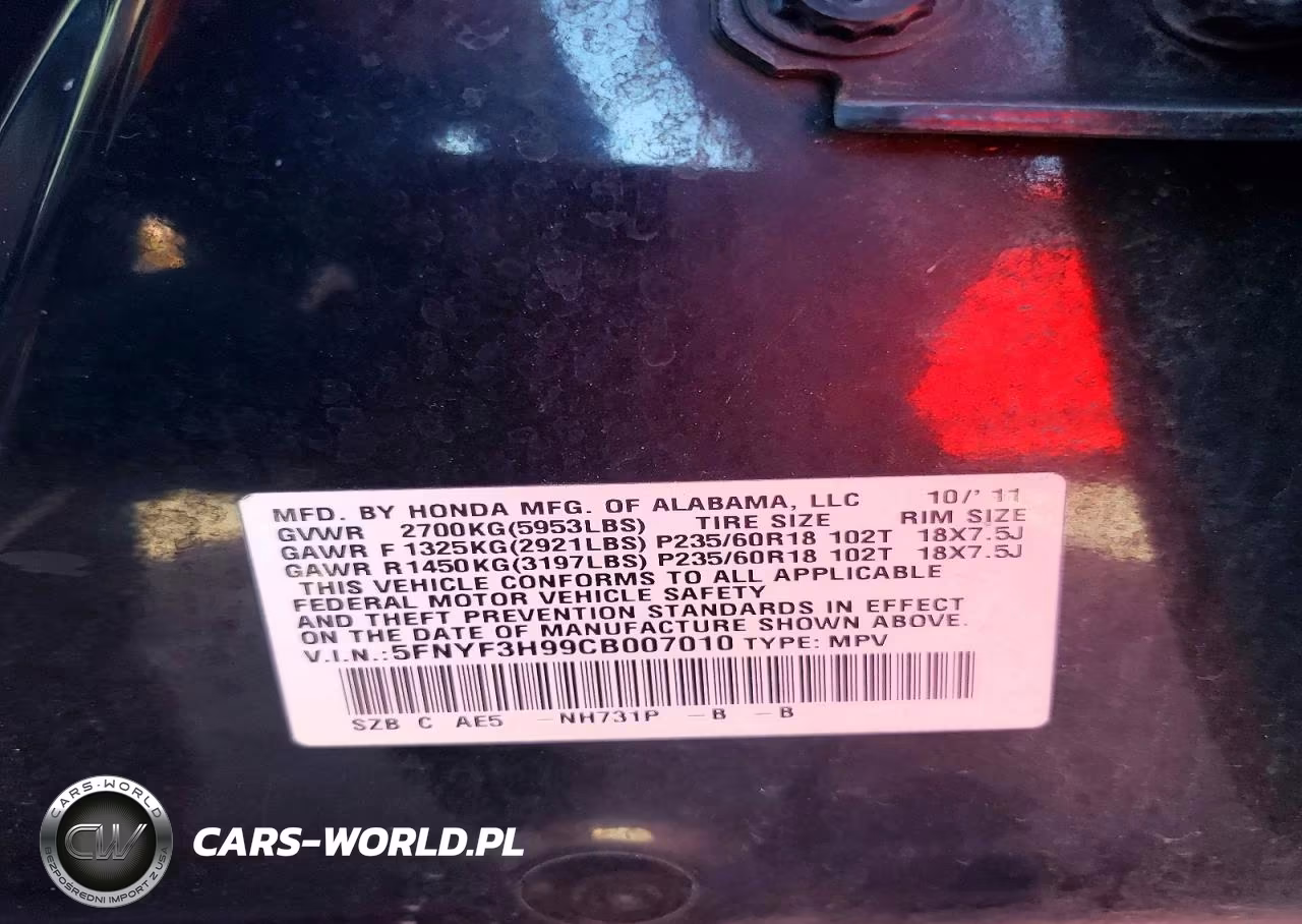 2012 Honda Pilot Touring VIN:5FNYF3H99CB007010 - 13