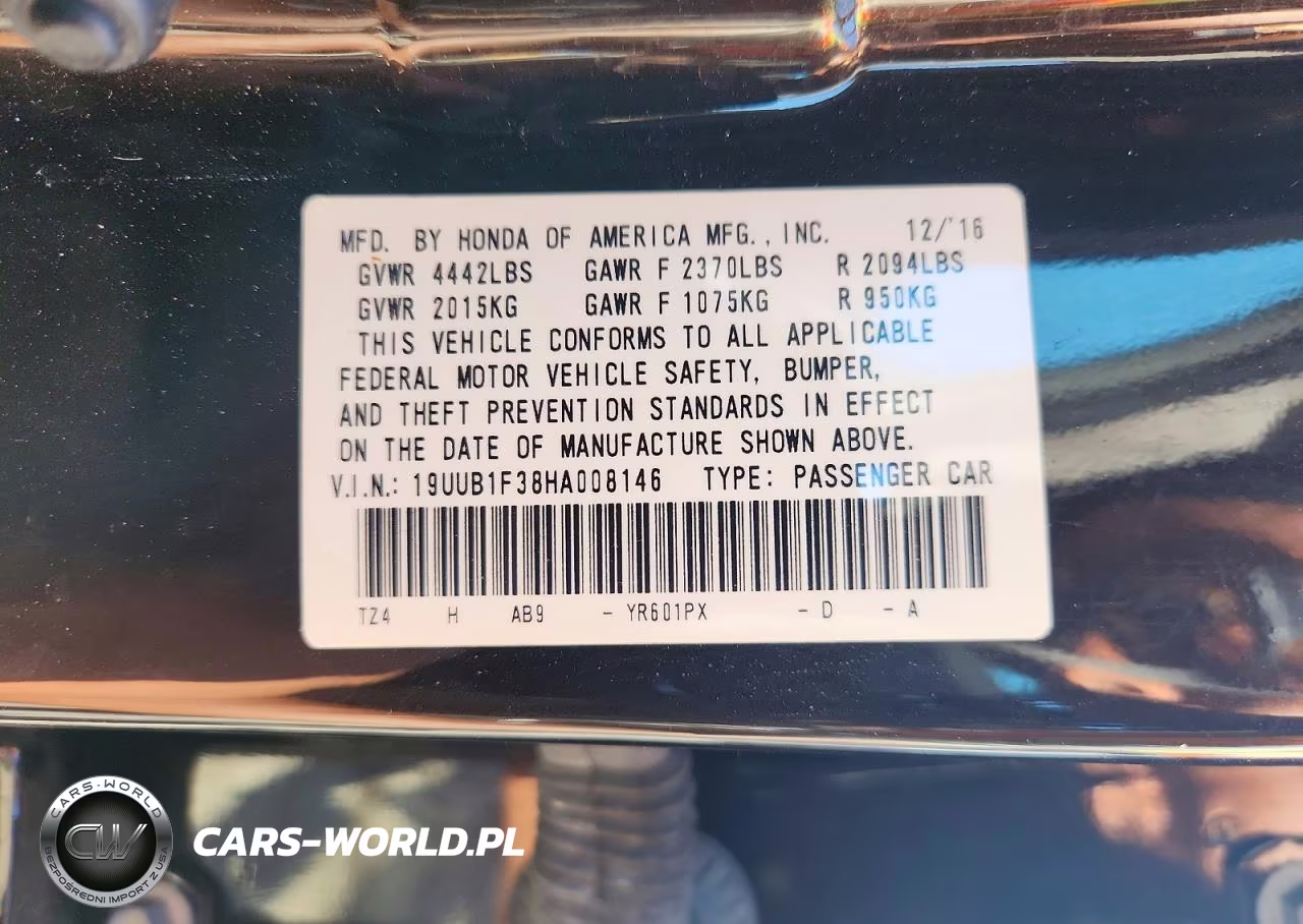 2017 Acura Tlx VIN:19UUB1F38HA008146 - 12