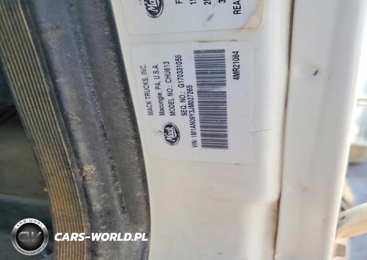 2018 Mack 600 Chu600 VIN:1M1AN09Y3JM027265 - 10
