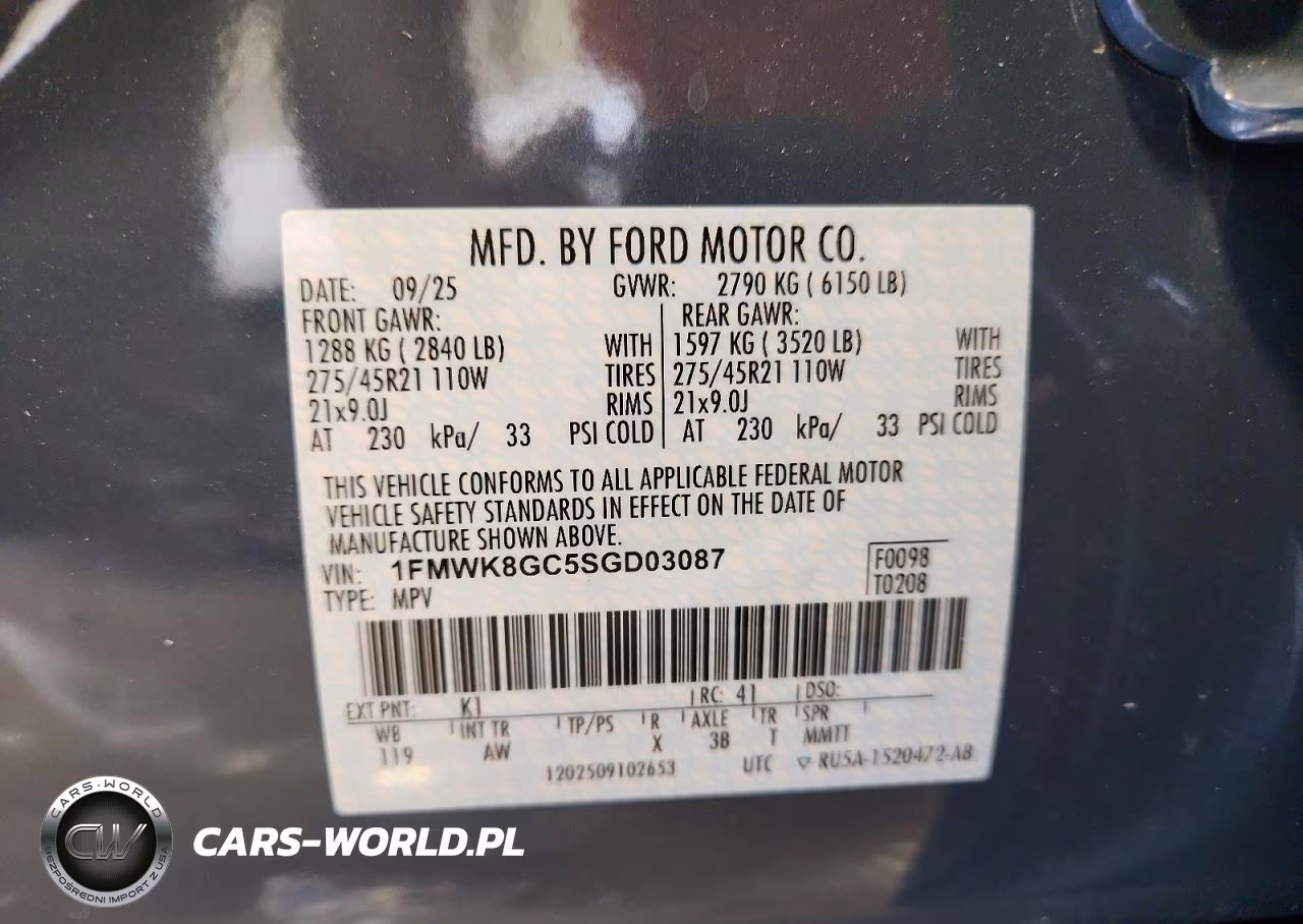2025 Ford Explorer St VIN:1FMWK8GC5SGD03087 - 13