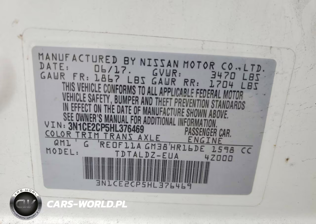2017 Nissan Versa Note Sv VIN:3N1CE2CP5HL376469 - 12