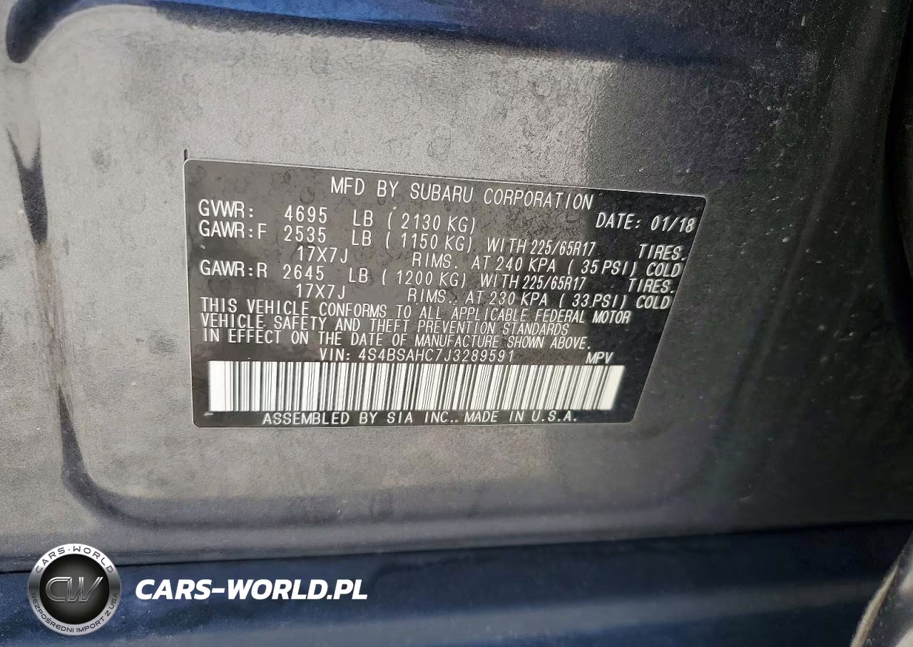 2018 Subaru Outback 2.5I Premium VIN:4S4BSAHC7J3289591 - 13