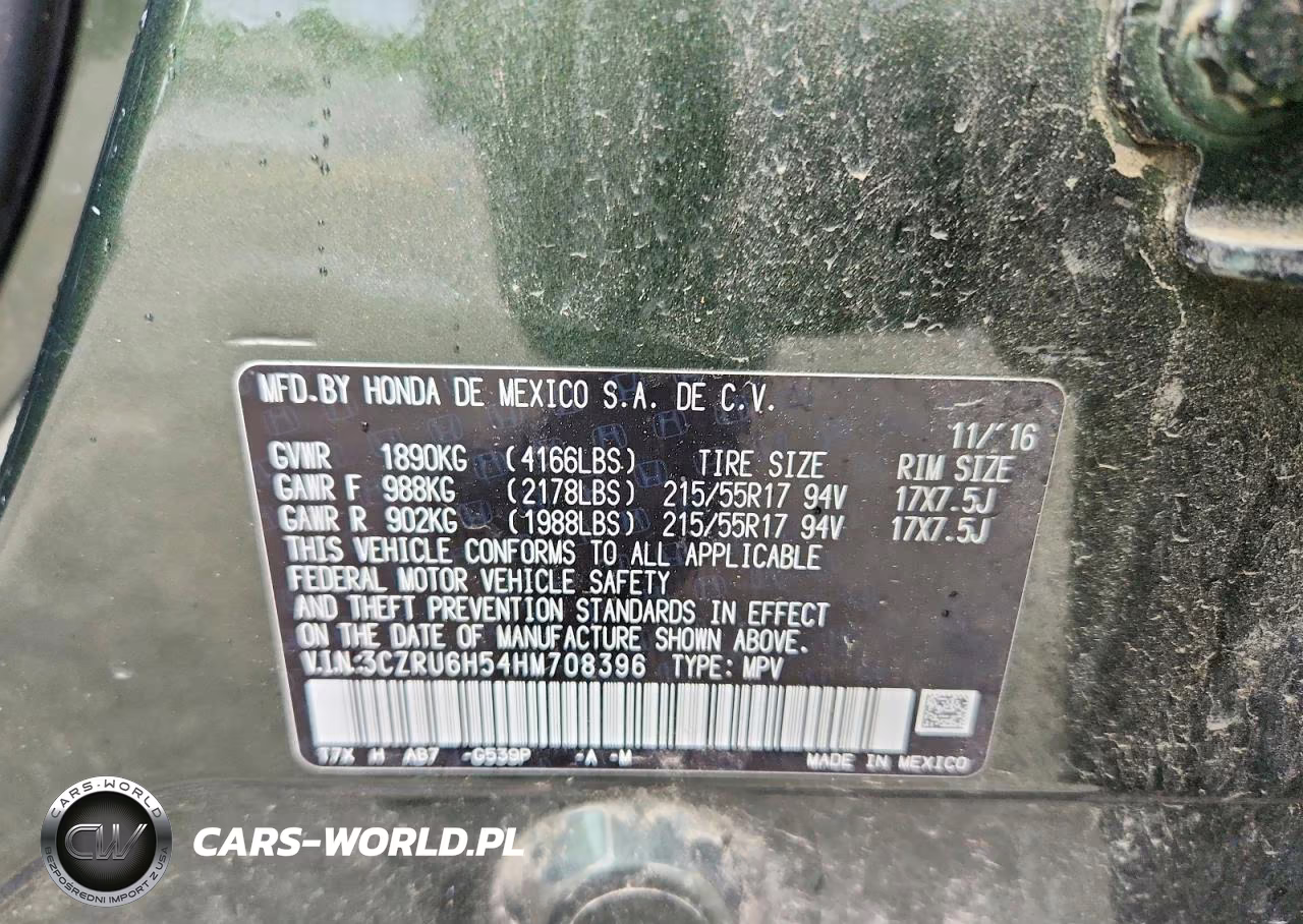 2017 Honda Hr-V Ex VIN:3CZRU6H54HM708396 - 12