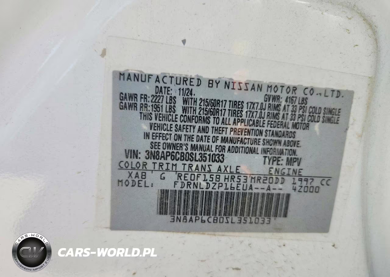 2025 Nissan Kicks Sv VIN:3N8AP6CB0SL351033 - 13