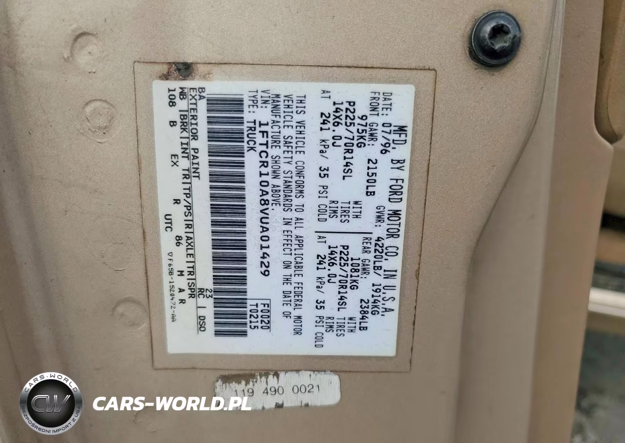 1997 Ford Ranger VIN:1FTCR10A8VUA01429 - 12