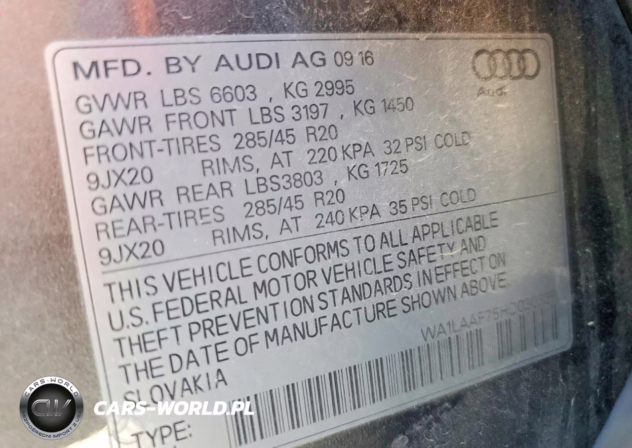 2017 Audi Q7 Premium Plus VIN:WA1LAAF75HD030338 - 13