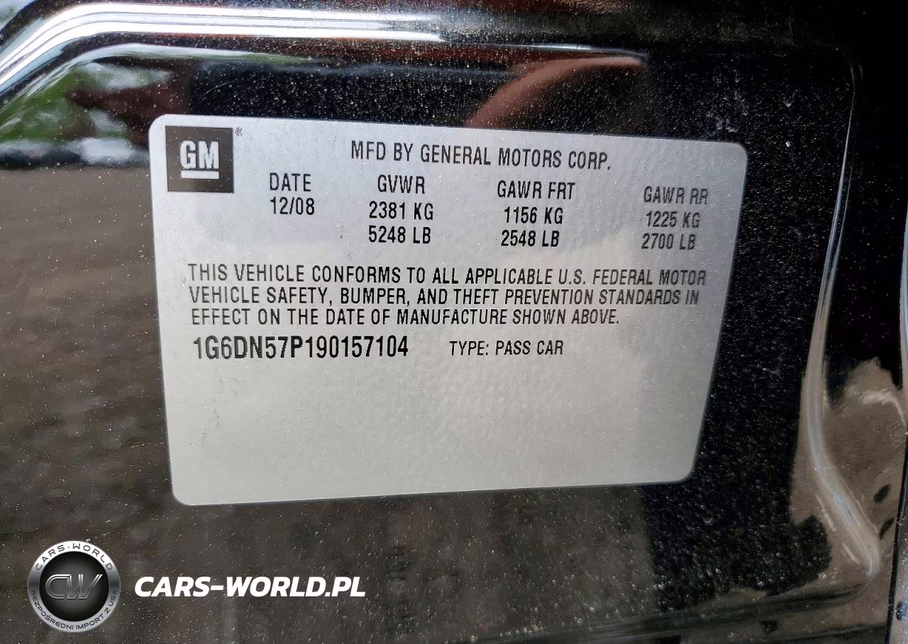 2009 Cadillac Cts-V VIN:1G6DN57P190157104 - 12