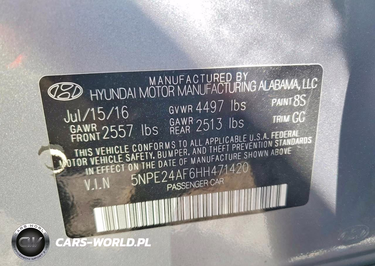 2017 Hyundai Sonata Se VIN:5NPE24AF6HH471420 - 12
