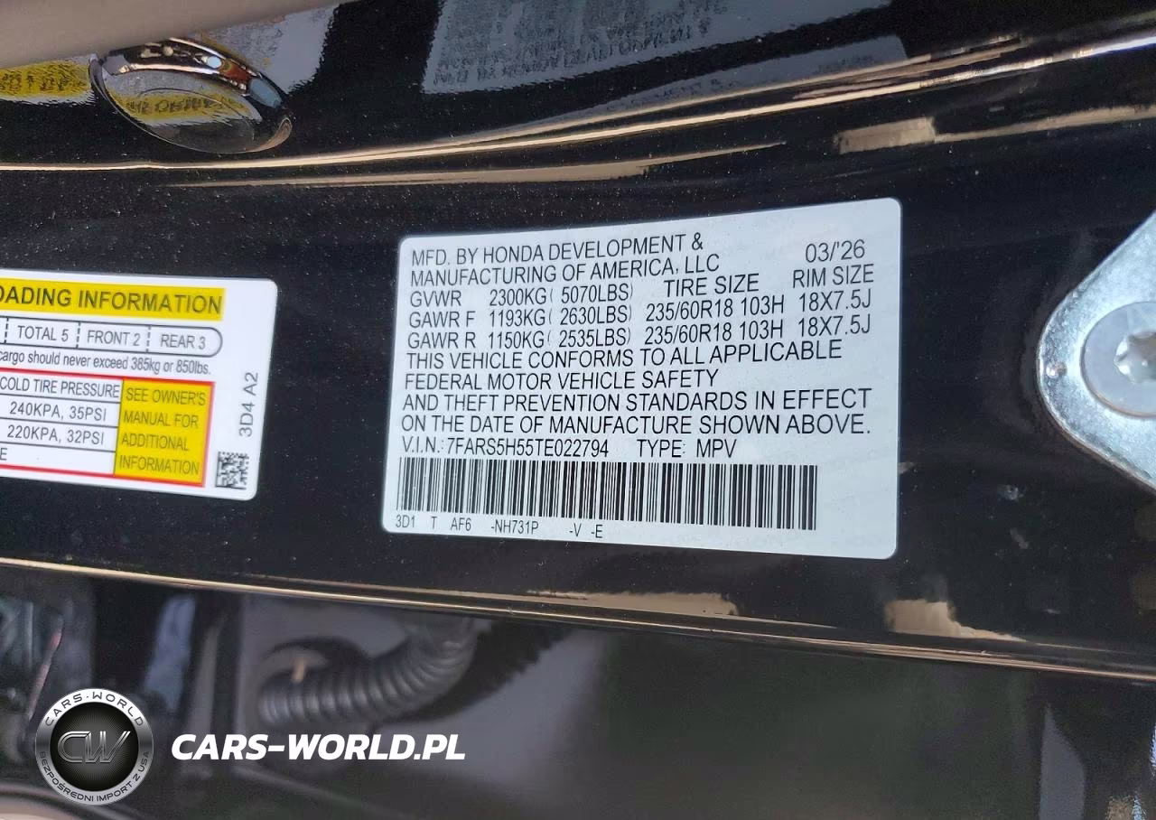 2026 Honda Cr-V Sport VIN:7FARS5H55TE022794 - 13